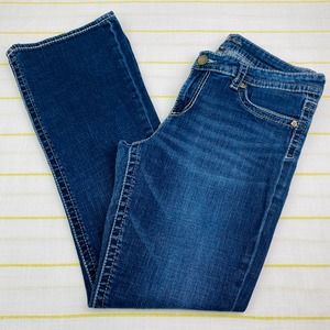 Kut From The Kloth Natalie Mid Rise Boot Cut Jeans Women 12 Decorative Stitching
